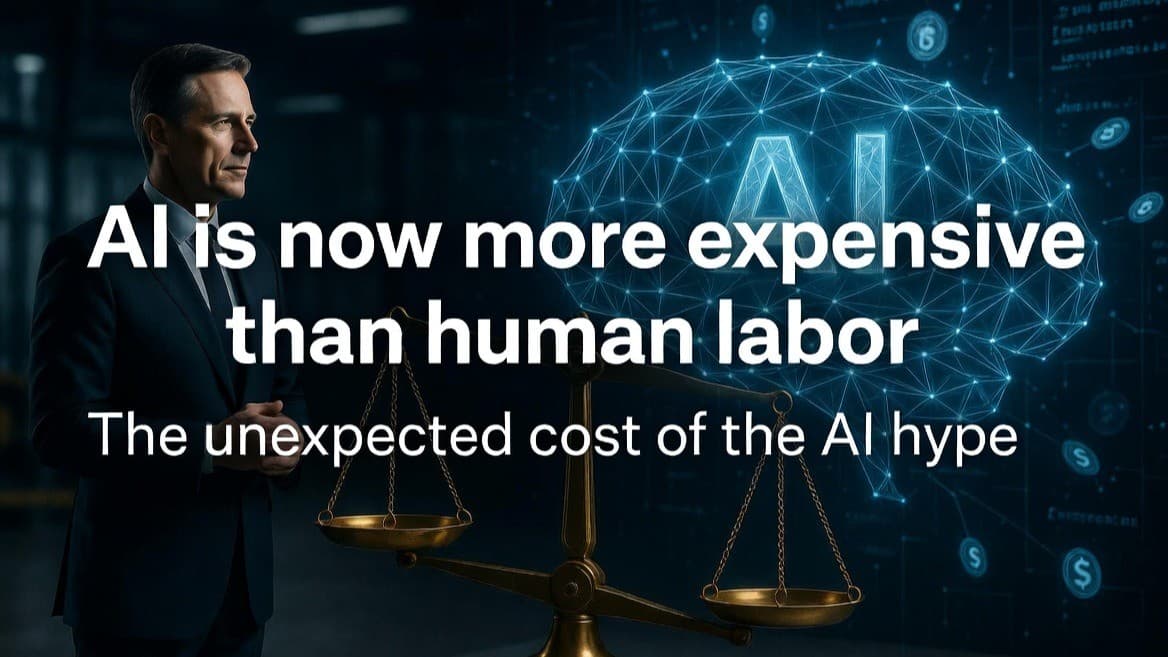 AI economics concept highlighting that model compute can become more expensive than human labor. AI economics concept highlighting that model compute can become more expensive than human labor.