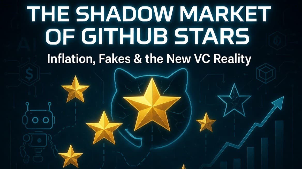 The shadow market of GitHub stars article cover image. The shadow market of GitHub stars article cover image.